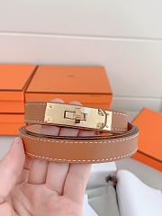 Hermes Epsom calfskin belt brown 1.8 cm - 3