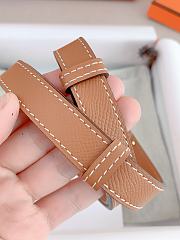 Hermes Epsom calfskin belt brown 1.8 cm - 4