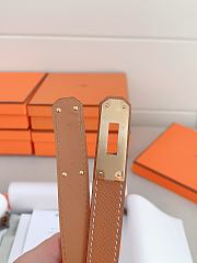 Hermes Epsom calfskin belt brown 1.8 cm - 5