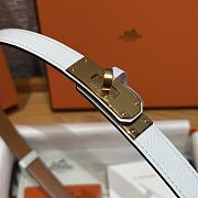 Hermes Epsom calfskin belt white 1.8 cm - 6