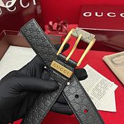 Gucci Classic Pin Buckle Belt In Black 3.5 cm - 5