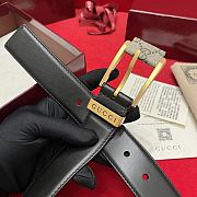 Gucci Smooth Leather Classic Pin Buckle Belt 3.5 cm - 5