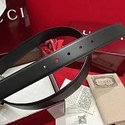 Gucci Smooth Leather Classic Pin Buckle Belt 3.5 cm - 2