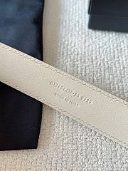 YSL | Calfskin Women Belt In White 3 cm - 5