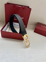 Ferragamo Belt In Silver/Gold Buckle 34mm Black - 4