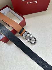 Ferragamo Belt In Silver/Gold Buckle 34mm Brown - 6