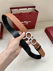 Ferragamo Belt In Silver/Gold Buckle 34mm Brown - 5