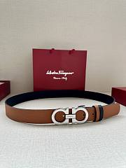 Ferragamo Belt In Silver/Gold Buckle 34mm Brown - 4