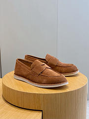 Prada 2025 bleached suede loafers in brown - 6