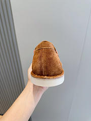 Prada 2025 bleached suede loafers in brown - 5