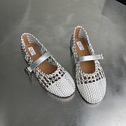 Alaia color-blocked woven shoes 03 - 1