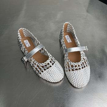 Alaia color-blocked woven shoes 03