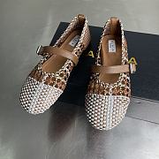 Alaia color-blocked woven shoes 04 - 1
