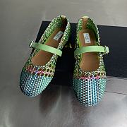 Alaia color-blocked woven shoes 06 - 4