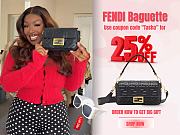 FENDI | Baguette Mini Leather Black - 1
