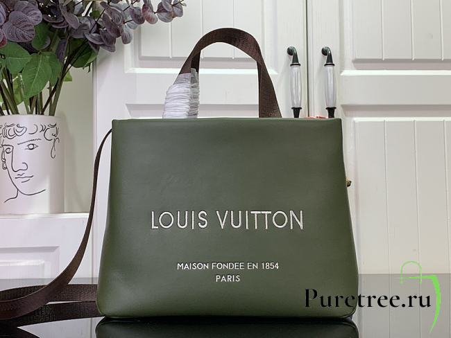LOUIS VUITTON | Mini Shopper Tote Cowhide leather Khaki M15238 - 1