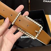 Chanel Twisted Pin Buckle Belt 3 cm In Brown - 5