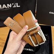 Chanel Twisted Pin Buckle Belt 3 cm In Brown - 4