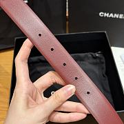 Chanel Twisted Pin Buckle Belt 3 cm In Red - 6