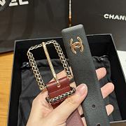 Chanel Twisted Pin Buckle Belt 3 cm In Red - 5