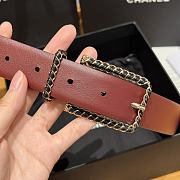 Chanel Twisted Pin Buckle Belt 3 cm In Red - 3