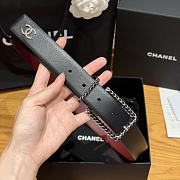 Chanel Twisted Pin Buckle Belt 3 cm In Black - 5