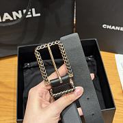 Chanel Twisted Pin Buckle Belt 3 cm In Full Black - 4