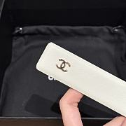 Chanel Twisted Pin Buckle Belt 3 cm In White - 6
