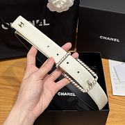 Chanel Twisted Pin Buckle Belt 3 cm In White - 5