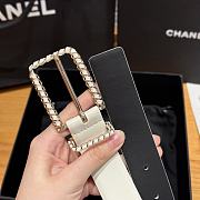 Chanel Twisted Pin Buckle Belt 3 cm In White - 3