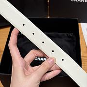 Chanel Twisted Pin Buckle Belt 3 cm In White - 4