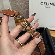 Celine Triomphe Arch Women's Stretch Belt 1.8 cm In Brown - 3
