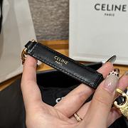 Celine Triomphe Arch Women's Stretch Belt 1.8 cm In Black gold hardware - 5