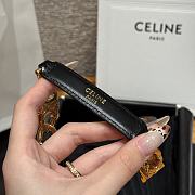 Celine Triomphe Arch Women's Stretch Belt 1.8 cm In Black gold hardware 01 - 5