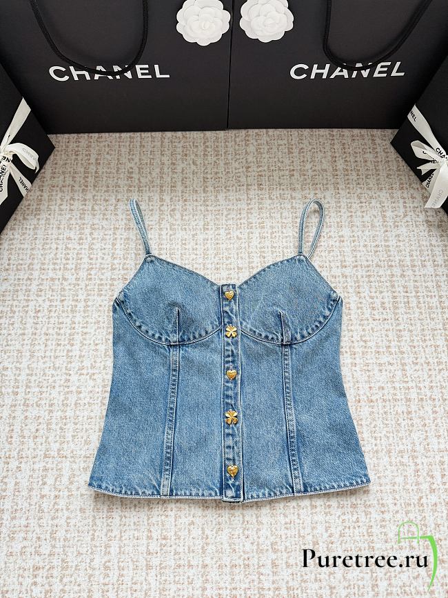 CHANEL | camisole in denim - 1