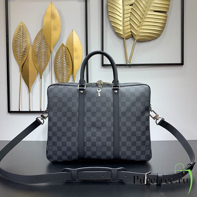 LOUIS VUITTON | Porte Documents Voyage Pm Damier Graphite Canvas - 1