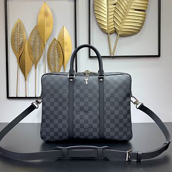 LOUIS VUITTON | Porte Documents Voyage Pm Damier Graphite Canvas