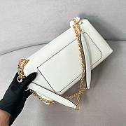 PRADA | Doux medium leather shoulder bag white - 4