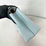 PRADA | Doux medium leather shoulder bag blue - 4