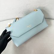 PRADA | Doux medium leather shoulder bag blue - 3