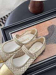 CHANEL | Chanel 25B Mary Jane Shoes In Gold - 5