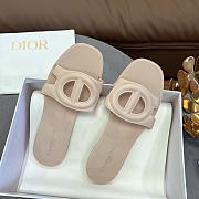 DIOR | CD letter pig nose slippers in beige  - 5