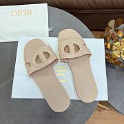 DIOR | CD letter pig nose slippers in beige  - 2