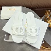 DIOR | CD letter pig nose slippers in white - 1