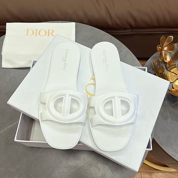 DIOR | CD letter pig nose slippers in white