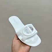 DIOR | CD letter pig nose slippers in white - 4