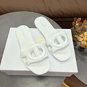 DIOR | CD letter pig nose slippers in white - 2