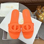 DIOR | CD letter pig nose slippers in orange - 1