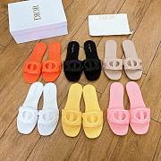 DIOR | CD letter pig nose slippers in orange - 6
