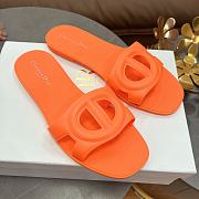 DIOR | CD letter pig nose slippers in orange - 5